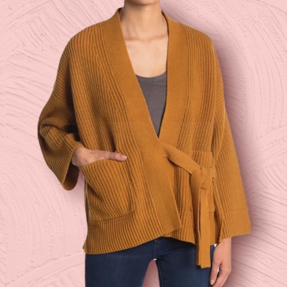 MADEWELL Madison Rib Side Tie Cardigan